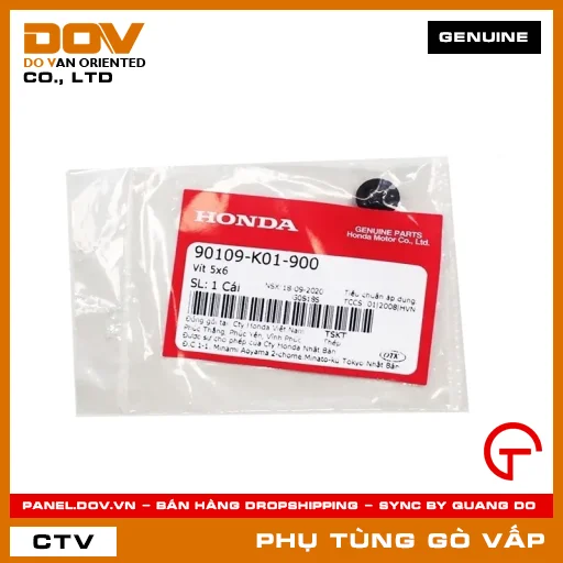 VÍT 5X6 MÃ PHỤ TÙNG 90109K01900 — 90109K01900