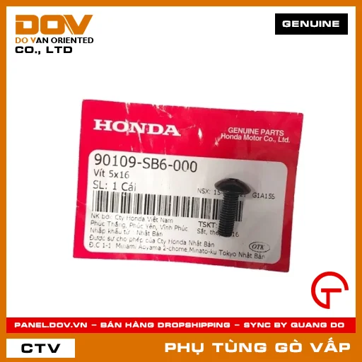VÍT 5X16 MÃ PHỤ TÙNG 90109SB6000 — 90109SB6000