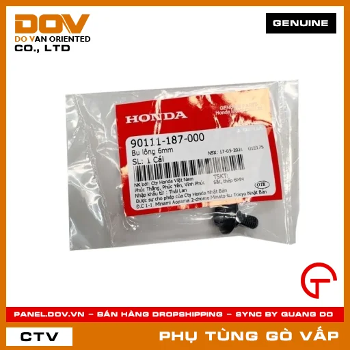 BU LÔNG 6MM MÃ PHỤ TÙNG 90111187000 — 90111187000
