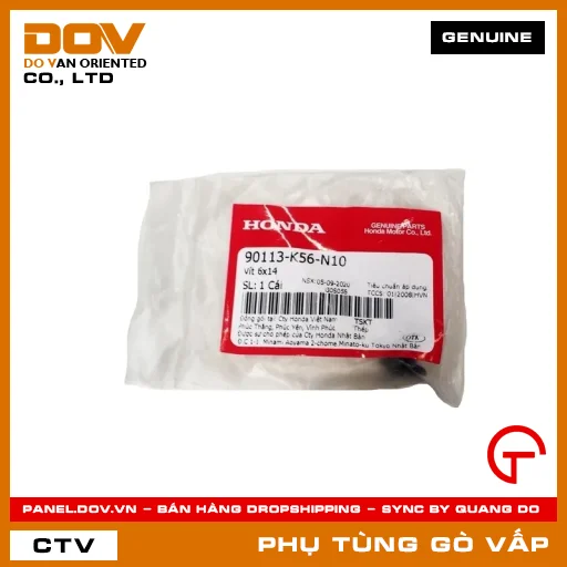 VÍT 6X14 MÃ PHỤ TÙNG 90113K56N10 — 90113K56N10