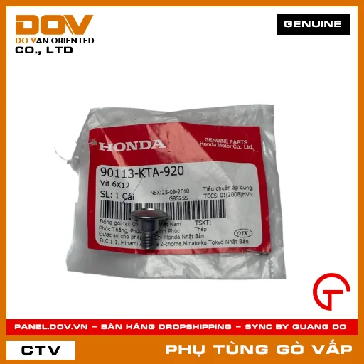 VÍT 6X12 MÃ PHỤ TÙNG 90113KTA920 — 90113KTA920