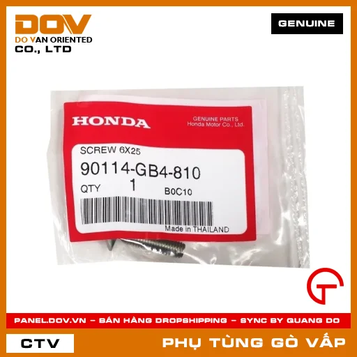 VÍT 6X25 MÃ PHỤ TÙNG 90114GB4810 — 90114GB4810
