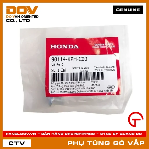 VÍT 6X12 MÃ PHỤ TÙNG 90114KPHC00 — 90114KPHC00