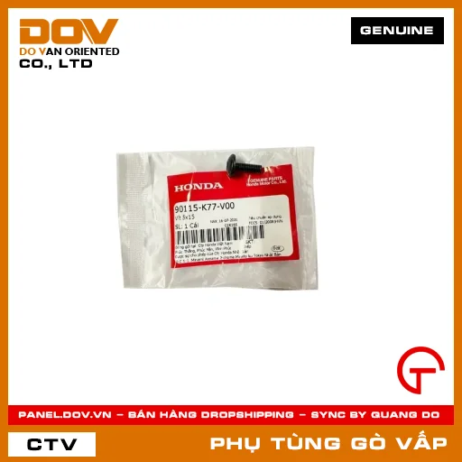 VÍT 5X15 MÃ PHỤ TÙNG 90115K77V00 — 90115K77V00