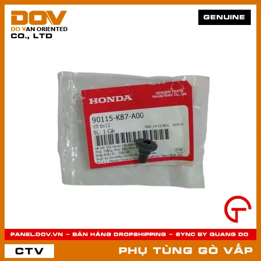 VÍT 6X12 MÃ PHỤ TÙNG 90115K87A00 — 90115K87A00