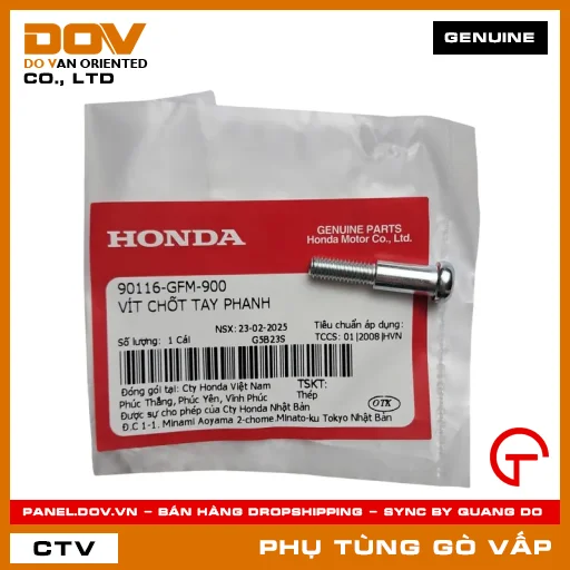 VÍT CHỐT TAY PHANH MÃ PHỤ TÙNG 90116GFM900 — 90116GFM900