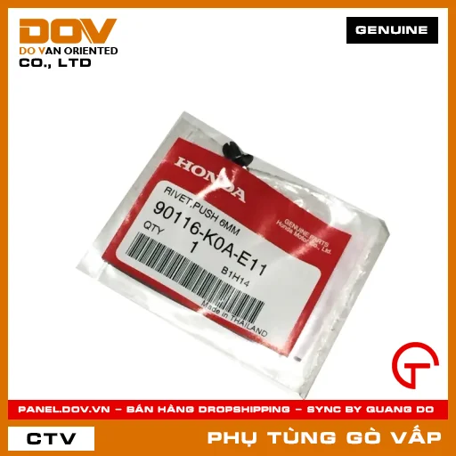 ĐINH TÁN 6MM MÃ PHỤ TÙNG 90116K0AE11 — 90116K0AE11