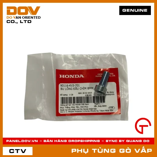 BU LÔNG ĐẦU CHÌM 8MM MÃ PHỤ TÙNG 90116KV3701 — 90116KV3701