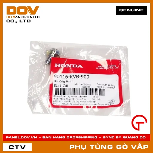 BU LÔNG 6MM MÃ PHỤ TÙNG 90116KVB900 — 90116KVB900