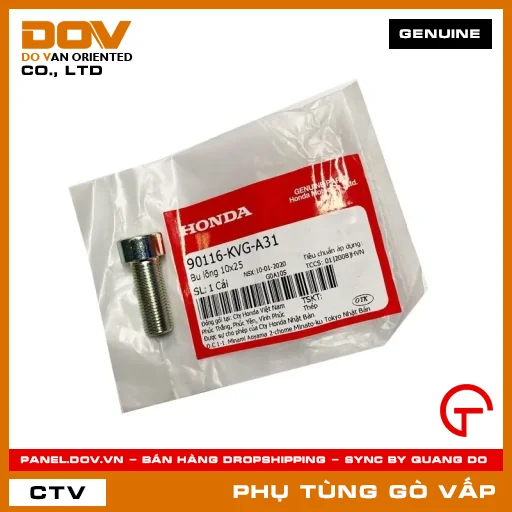 BU LÔNG 10X25 MÃ PHỤ TÙNG 90116KVGA31 — 90116KVGA31