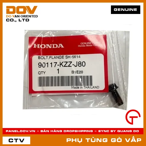 BU-LÔNG ĐẦU GỜ 6X14 MÃ PHỤ TÙNG 90117KZZJ80 — 90117KZZJ80