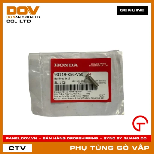 BU LÔNG 5X16 MÃ PHỤ TÙNG 90119K56V50 — 90119K56V50