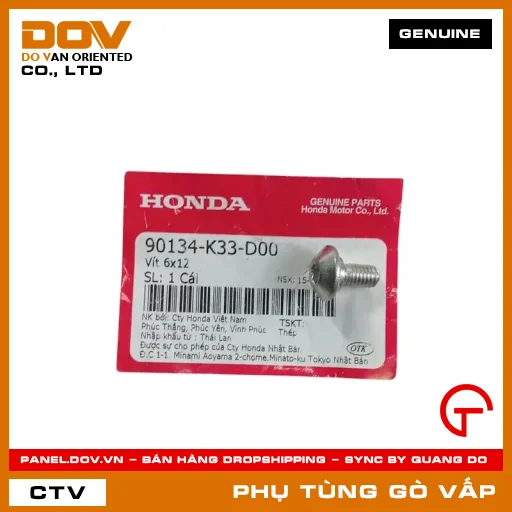VÍT 6X12 MÃ PHỤ TÙNG 90134K33D00 — 90134K33D00