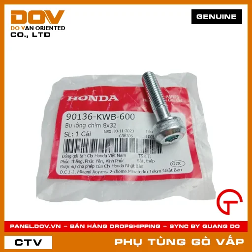 BU LÔNG CHÌM 8X32 MÃ PHỤ TÙNG 90136KWB600 — 90136KWB600