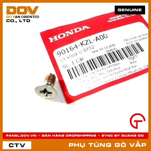 VÍT KHOÁ U 6X12 MÃ PHỤ TÙNG 90164KZLA00 — 90164KZLA00