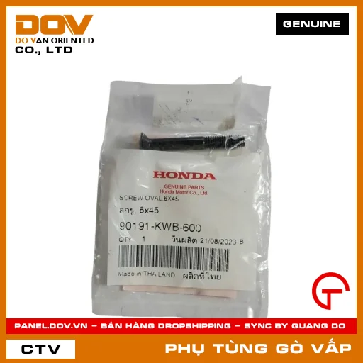 VÍT BẮT ĐẦU TAY LÁI 6X45 MÃ PHỤ TÙNG 90191KWB600 — 90191KWB600