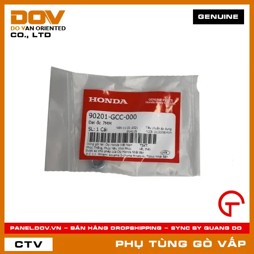 ĐAI ỐC 7MM MÃ PHỤ TÙNG 90201GCC000 — 90201GCC000