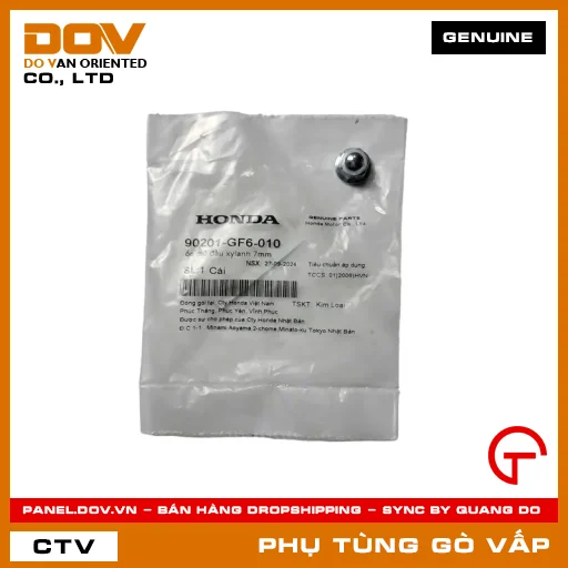 ỐC MŨ ĐẦU XYLANH 7MM MÃ PHỤ TÙNG 90201GF6010 — 90201GF6010