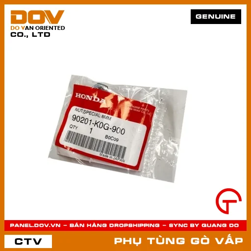 ĐAI ỐC ĐẶC BIỆT 8MM MÃ PHỤ TÙNG 90201K0G900 — 90201K0G900