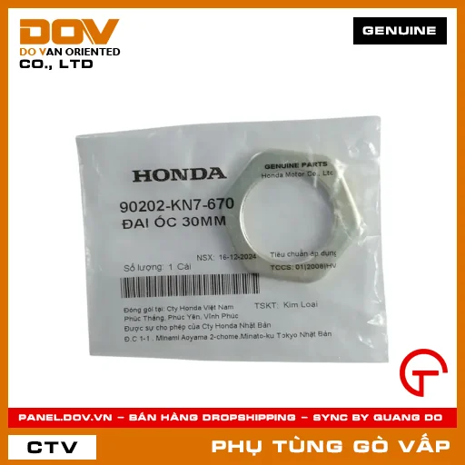 ĐAI ỐC 30MM MÃ PHỤ TÙNG 90202KN7670 — 90202KN7670