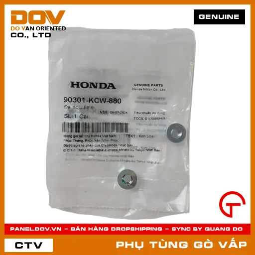 ĐAI ỐC U 6MM MÃ PHỤ TÙNG 90301KCW880 — 90301KCW880
