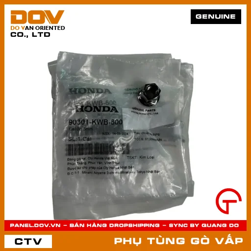ĐAI ỐC 8MM MÃ PHỤ TÙNG 90301KWB600 — 90301KWB600