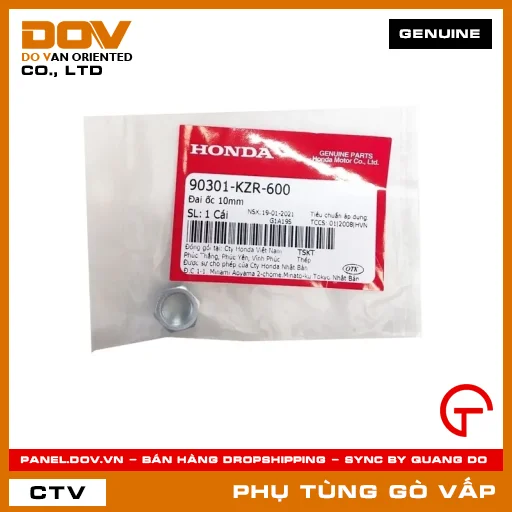 ĐAI ỐC 10MM MÃ PHỤ TÙNG 90301KZR600 — 90301KZR600