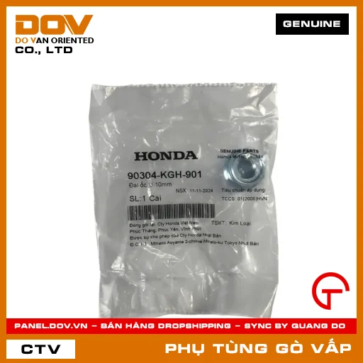ĐAI ỐC U 10MM MÃ PHỤ TÙNG 90304KGH901 — 90304KGH901