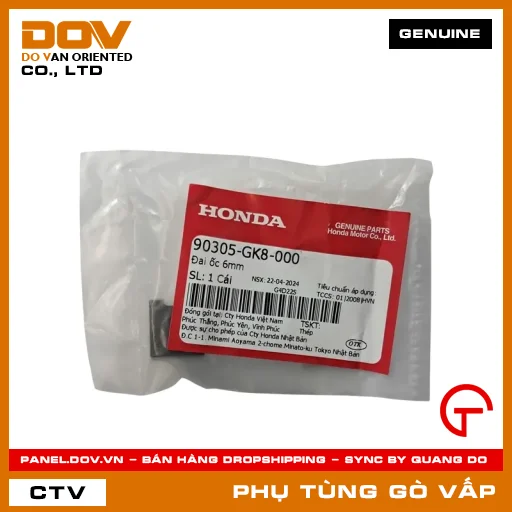 ĐAI ỐC 6MM MÃ PHỤ TÙNG 90305GK8000 — 90305GK8000