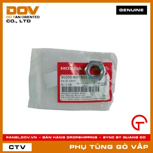 ĐAI ỐC 16MM MÃ PHỤ TÙNG 90305K66V01 — 90305K66V01