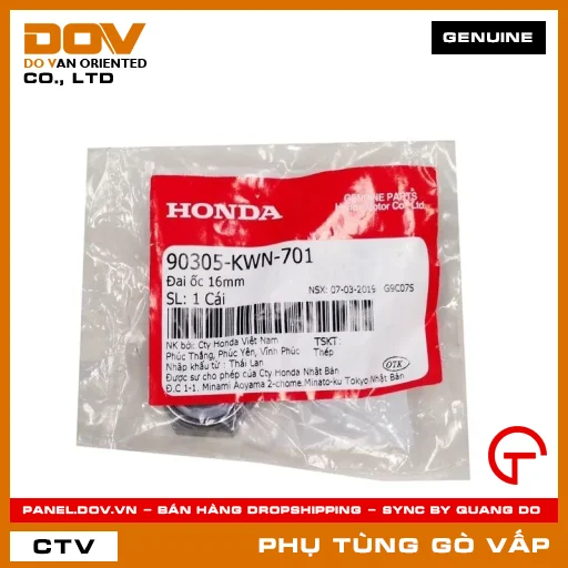 ĐAI ỐC 16MM MÃ PHỤ TÙNG 90305KWN701 — 90305KWN701