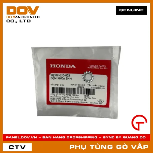 ĐỆM KHOÁ 6MM MÃ PHỤ TÙNG 90307GJ6003 — 90307GJ6003