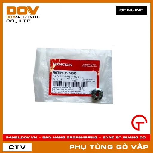 ĐAI ỐC LỤC GIÁC NHÔNG TẢI SAU 8MM MÃ PHỤ TÙNG 90309357000 — 90309357000