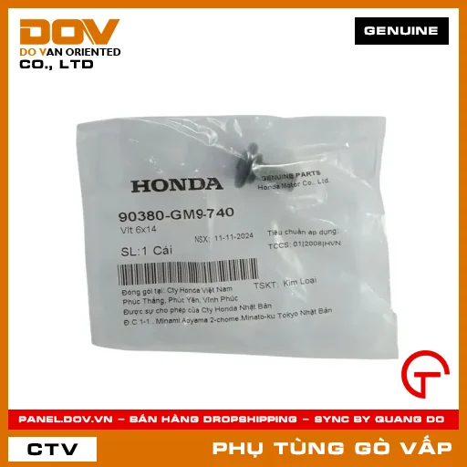 VÍT 6X14 MÃ PHỤ TÙNG 90380GM9740 — 90380GM9740