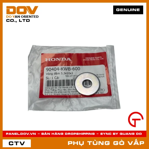 VÒNG ĐỆM 5.3X10X1 MÃ PHỤ TÙNG 90404KWB600 — 90404KWB600