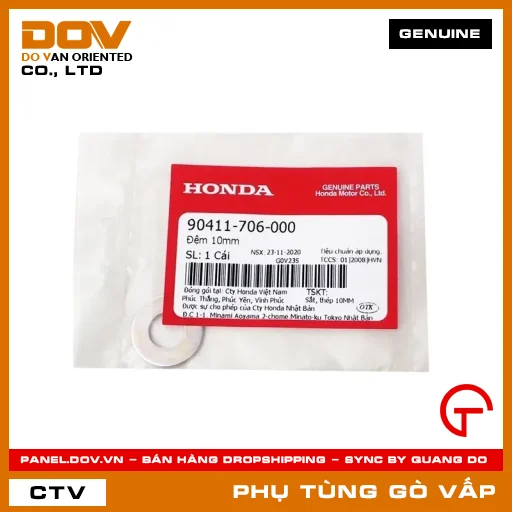 ĐỆM 10MM MÃ PHỤ TÙNG 90411706000 — 90411706000