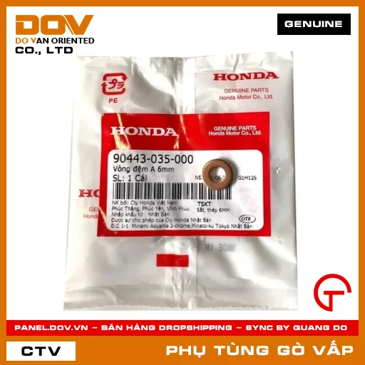 VÒNG ĐỆM A 6MM MÃ PHỤ TÙNG 90443035000 — 90443035000
