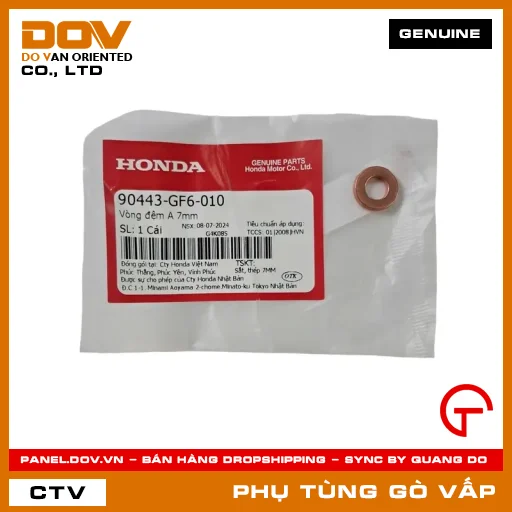 VÒNG ĐỆM A 7MM MÃ PHỤ TÙNG 90443GF6010 — 90443GF6010