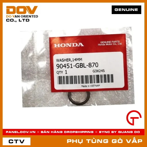 VÒNG ĐỆM 14MM MÃ PHỤ TÙNG 90451GBL870 — 90451GBL870