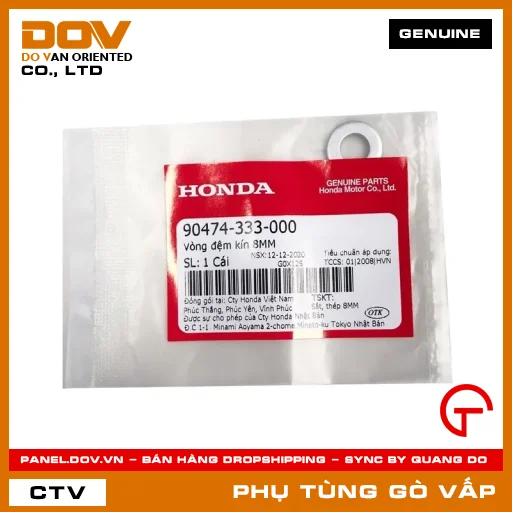 VÒNG ĐỆM KÍN 8MM MÃ PHỤ TÙNG 90474333000 — 90474333000