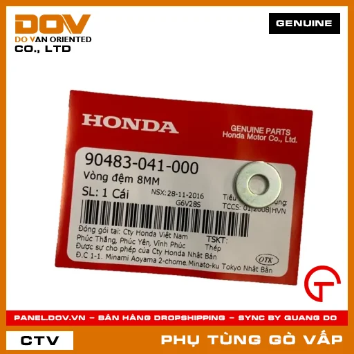 VÒNG ĐỆM 8MM MÃ PHỤ TÙNG 90483041000 — 90483041000