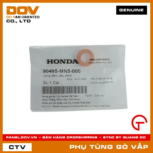 VÒNG ĐỆM DẦU 8MM MÃ PHỤ TÙNG 90495MN5000 — 90495MN5000
