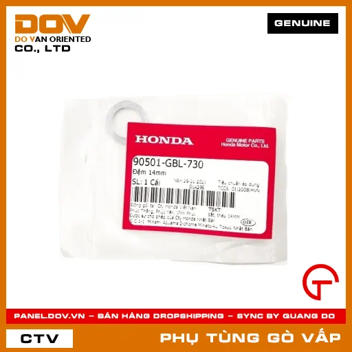 ĐỆM 14MM MÃ PHỤ TÙNG 90501GBL730 — 90501GBL730
