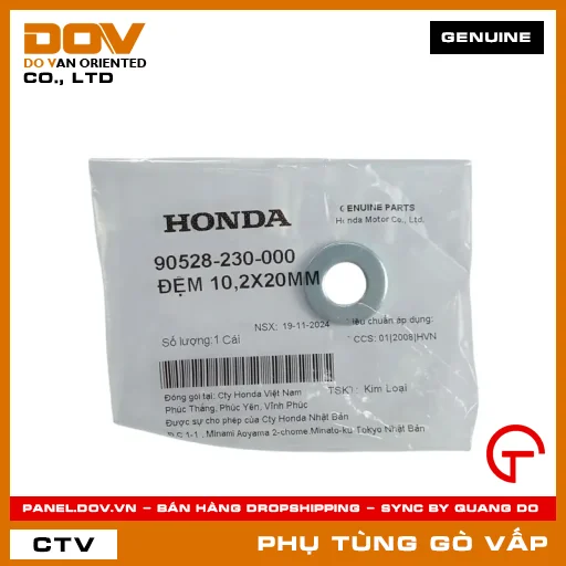 ĐỆM 10,2X20MM MÃ PHỤ TÙNG 90528230000 — 90528230000