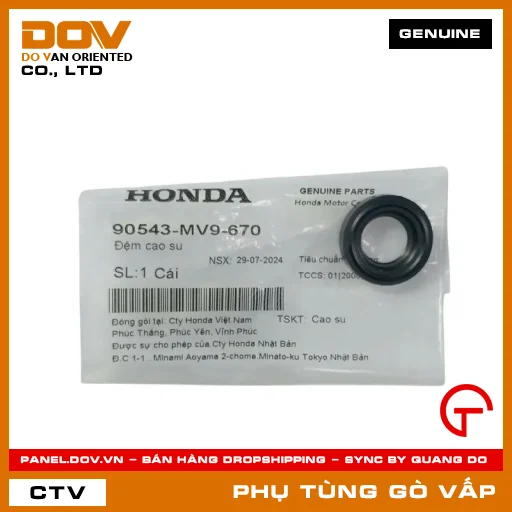 ĐỆM CAO SU MÃ PHỤ TÙNG 90543MV9670 — 90543MV9670