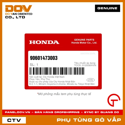 PHANH CÀI 8MM MÃ PHỤ TÙNG 90601473003 — 90601473003