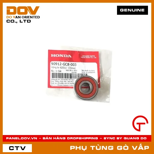 VÒNG BI 6201 (1 MẶT CHẮN BỤI) MÃ PHỤ TÙNG 90912GC8003 — 90912GC8003