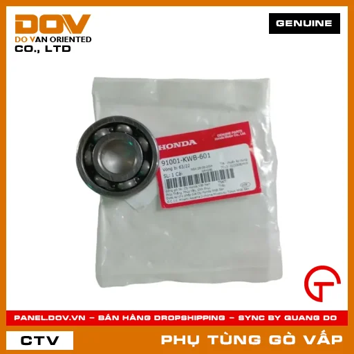VÒNG BI 63/22 MÃ PHỤ TÙNG 91001KWB601 — 91001KWB601