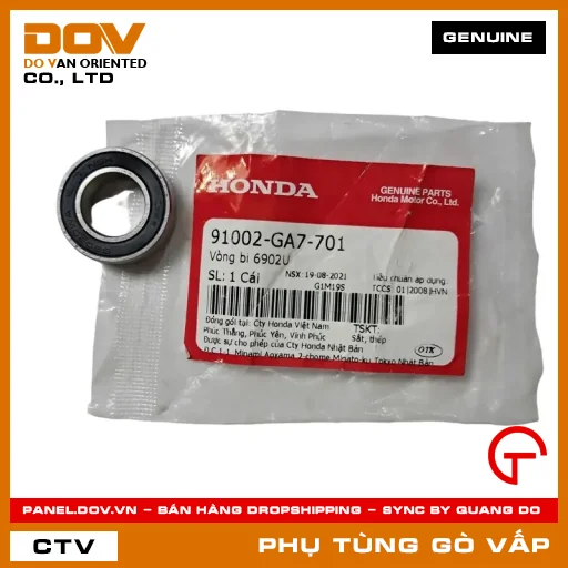 VÒNG BI 6902U MÃ PHỤ TÙNG 91002GA7701 — 91002GA7701
