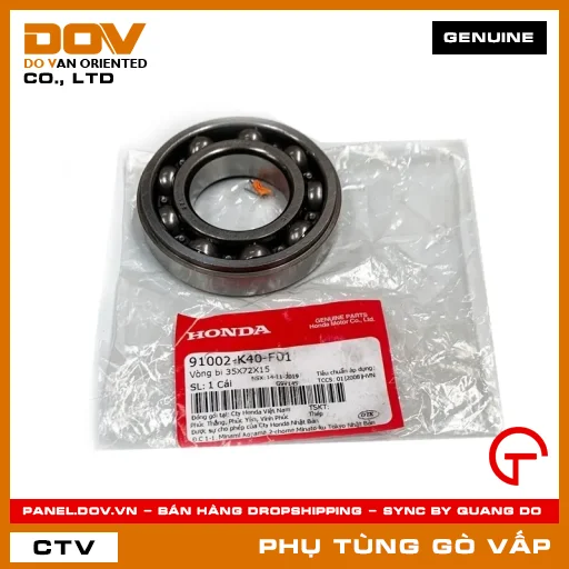 VÒNG BI 35X72X15 MÃ PHỤ TÙNG 91002K40F01 — 91002K40F01